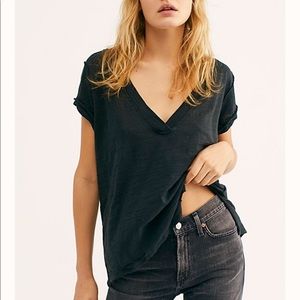 Free People black tee shirt